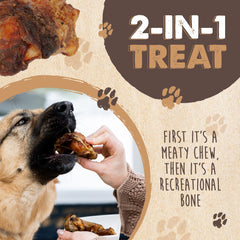 Mighty Paw Naturals knuckle bones shown as durable chew for long sessions
