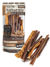 Mighty Paw Naturals variety pack bully sticks for dogs, perfect for long-lasting chews.