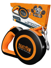 Mighty Paw Retractable Leash 2.0 with auto-lock button for controlled walks