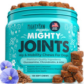 Mighty Paw Waggables bottle with bacon flavored chews for dogs