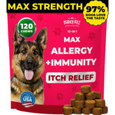 Mighty Petz MAX bacon-flavored chew for allergy comfort