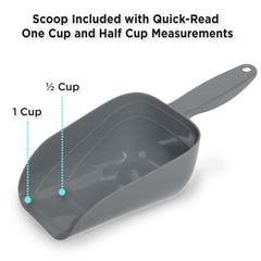 54-pound capacity label highlights significant dry food storage.