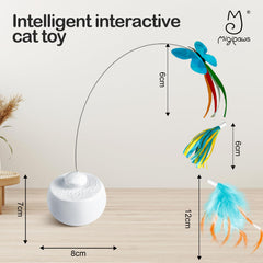 Migipaws ball base provides unpredictable motion for extended kitten engagement.