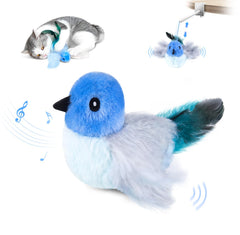 Migipaws flappy bird toy with rod assembly, inviting cats to chase and pounce.