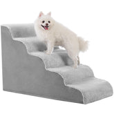 MIHIKK dog stairs curved 5-step provide gentle incline for easy bed access.
