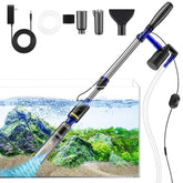 Mildhug fish tank cleaner setup enables quick gravel cleaning for clear water.