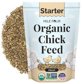 Mile Four Chick Feed Starter Mash bag for quick, healthy chick growth.