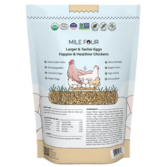 Mile Four Organic Chicken Feed Whole Grain bulk shows natural texture.