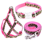 Mile High Life leopard dog harness pink in Size S for secure small-dog walks