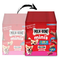 Milk-Bone Flavor Snacks Minis dog enjoying a crunchy training reward.