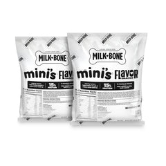 Milk-Bone Minis Flavor Snacks refill pack front view for easy canister refills and reduced waste