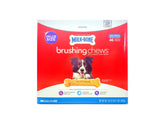 Milk-Bone Brushing Chews twist bone with bristle-like ridges for daily dental cleaning.