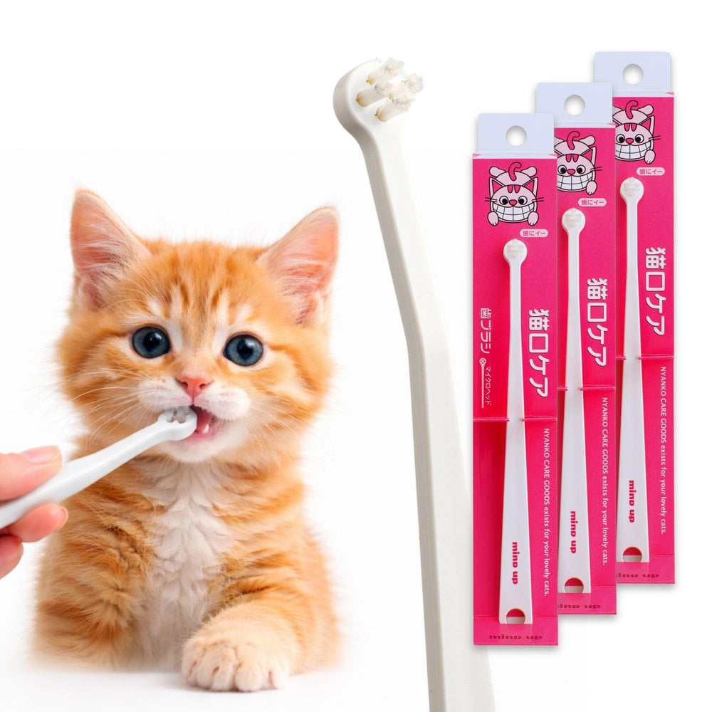 Mind Up cat toothbrush with micro head for precise brushing on back teeth