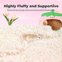 mini&moe unscented paper bedding safe for nibbling and burrowing