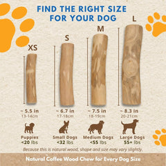 MINOWILD coffee wood chew stick bite-action supports clean teeth and healthy gums.