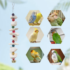 MinrzPet natural-material bird toy supports safe chewing and exploration.