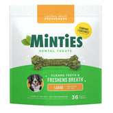 Minties dental chews for large dogs pack 36-count designed for fresh breath