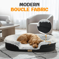 Miorun Curved Bolster Sofa Bed offering wraparound neck support for curl-up lounging.