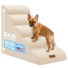 Miorun dog stairs with extra tall height for high beds, easy access for dogs.