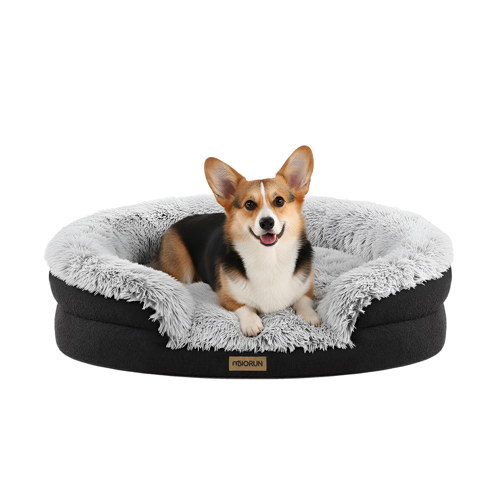 Miorun fluffy orthopedic bed cover closeup highlighting ultra-soft plush for cozy naps