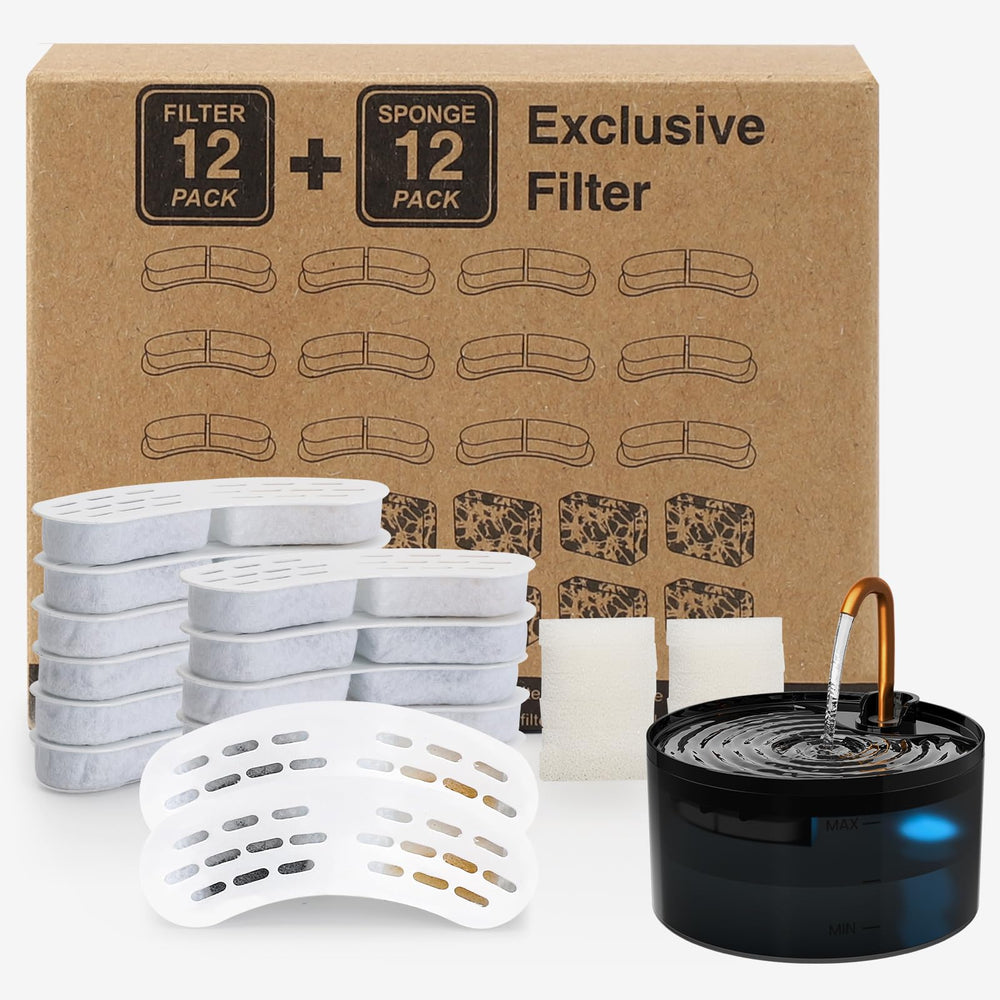 MISFANS cat fountain filter pack front view for easy replacement and fresh water