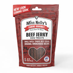 Miss Nelly's jerky sticks close-up reveals tender texture and smoky aroma.