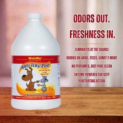 Mister Max Anti Icky Poo odor removal targets pet urine odors on carpet.