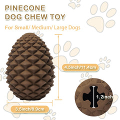 MITOCAPY Pine Cone Dog Chew Toy durability angle demonstrates chew-resistant construction for long-lasting play.