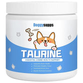 Mitrophics Doggy Supps Taurine powder container boosts daily energy and wellness.