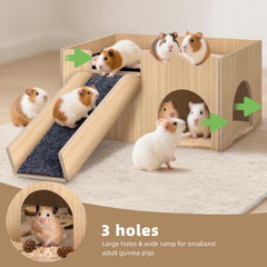 Mittimiya guinea pig habitat - anti-slip stairs promote safe climbing and exploration.