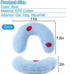 Mity Rain dog pillow blue side view supports joints while sleeping