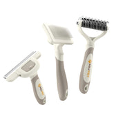 MIU PET deshedding brush close-up for long-haired dogs improves coat maintenance.