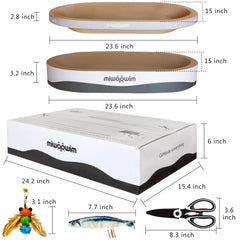 miwoowim oval bed scratcher highlighting ergonomic curved basin for curling up