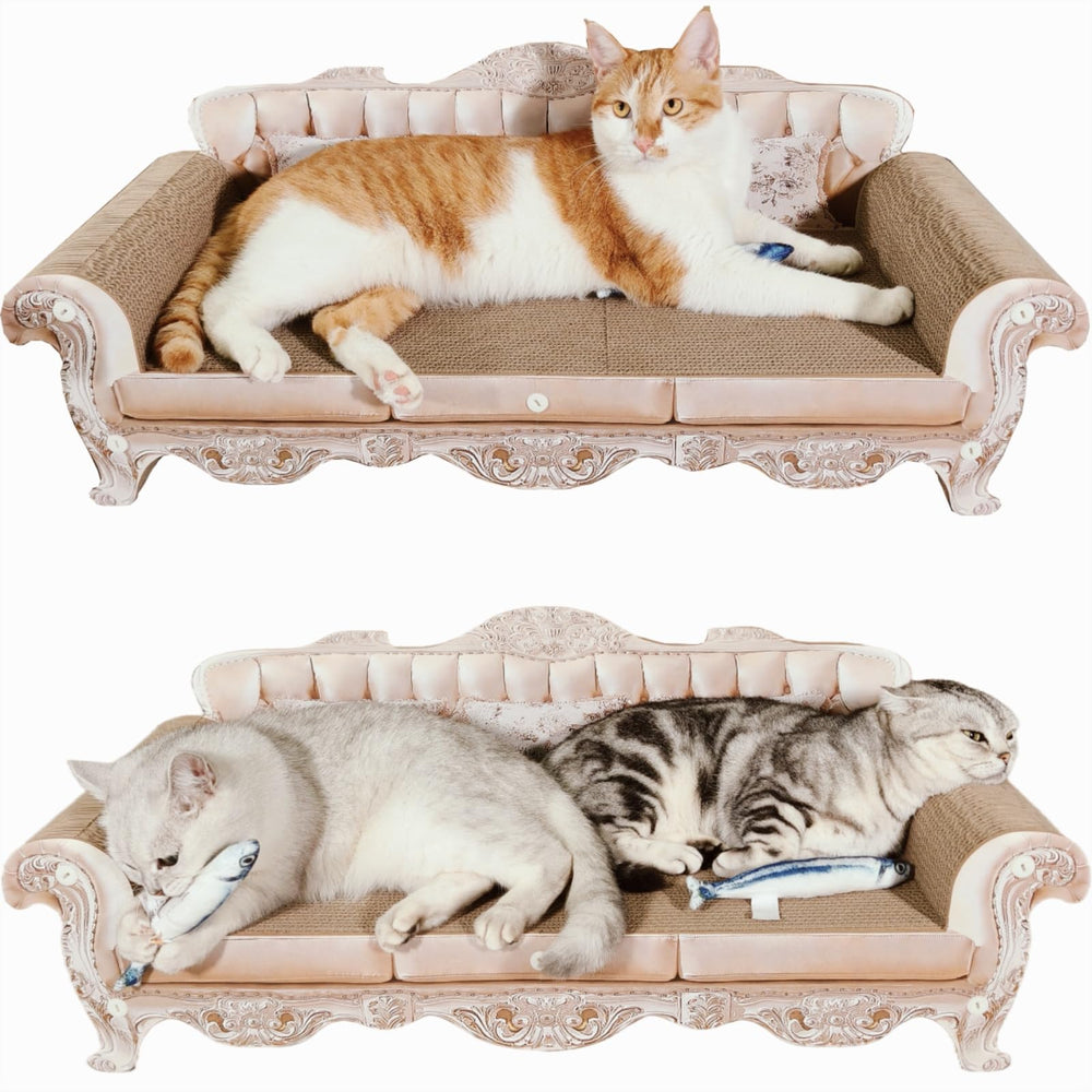 Miwoowim extra-large sofa-scratcher bed in sofa-shape for spacious lounging and scratching
