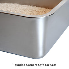 Miwoowim seamless-design litter box eliminates crevices for thorough cleaning.