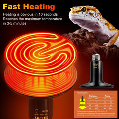 MIXJOY ceramic heat emitter long-life design delivers up to 10,000 hours of warmth.