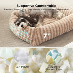 MixJOY rectangular fluffy faux fur bed for cozy lounging.