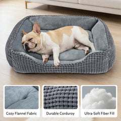 MixJOY bed features raised rim for neck and head support.