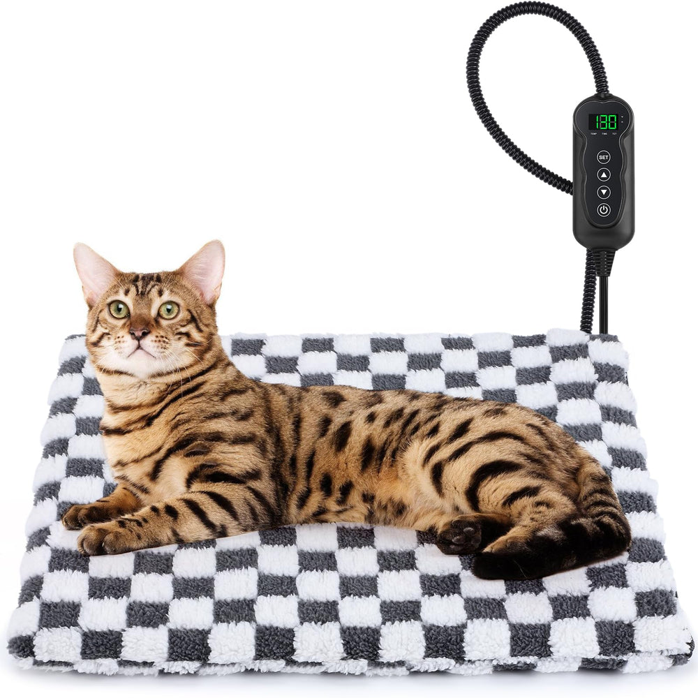 MIXJOY heated cat bed top view with cozy warmth ready for a chilly day