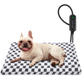 MIXJOY heated dog bed cover soft provides cozy warmth during naps.