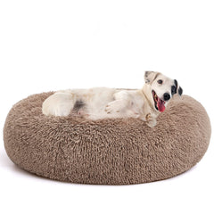 MixJOY orthopedic donut bed with plush faux fur for cozy naps.