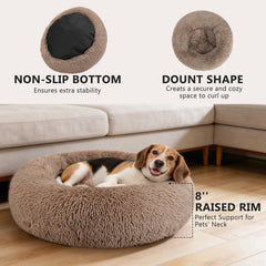 MixJOY round donut bed highlighting its circular shape and comfort.