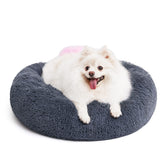 MixJOY orthopedic round bed with plush faux fur for cozy naps