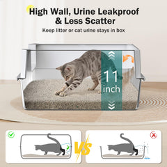MIXJOY XL litter box provides spacious room for large cats.
