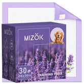 MIZOK dog pee pad 36x36in in purple lavender keeps training areas dry and tidy.