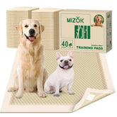 MIZOK dog pee pads 28x34 laid flat for spacious, stress-free puppy training areas.