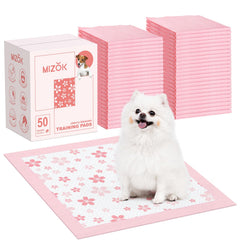 MIZOK Puppy Pads 22x22 cherry blossom pattern enhances training spaces