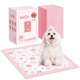 MIZOK puppy pads pink cherry blossom pattern enhances training comfort