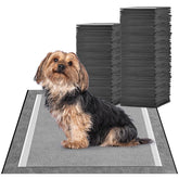 MIZOK Puppy Pads 23x24in with charcoal odor elimination for a fresher home.