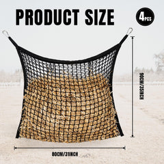 MKO SHUN weather-resistant hay net withstands rain and sun for long-lasting use.